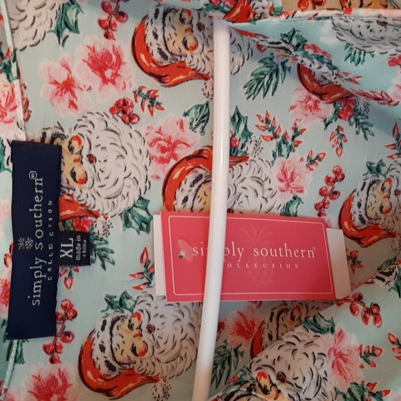 Simply Southern Womens Christmas Pajama Set With Fur On Sleeves/pants. Size XL, - Picture 3 of 8